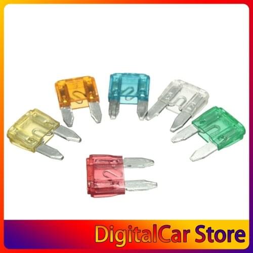 Car 12V In-line Mini Blade Fuse Holder With 5 10 15 20 25 30A Fuses