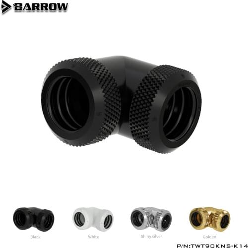 Barrow G1/4" 90 Degree Rigid Tube Dual Female Elbow Fitting Connector TWT90KNS-K14