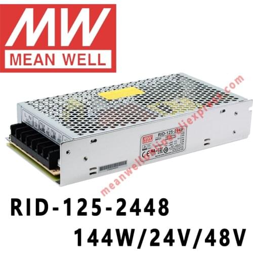 Mean Well RID-125-2448 AC/DC 144W/2A 24V/48V Dual Output Switching Power Supply meanwell online store