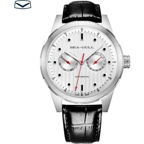 Seagull automatic wristwatch mechanical day and date display self wind watch men 5122 sapphire crystal waterproof 165 feet