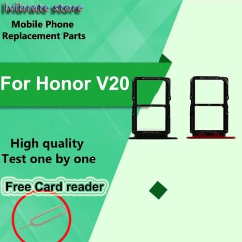 For Huawei honor V20 New Original SIM SD Card Holder Sim Tray Reader For Huawei honorV20 Cell Phone card tray for Honor V20 V 20