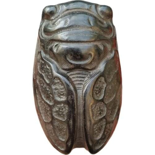 Hongshan culture antique jade collection iron black meteorite cicada