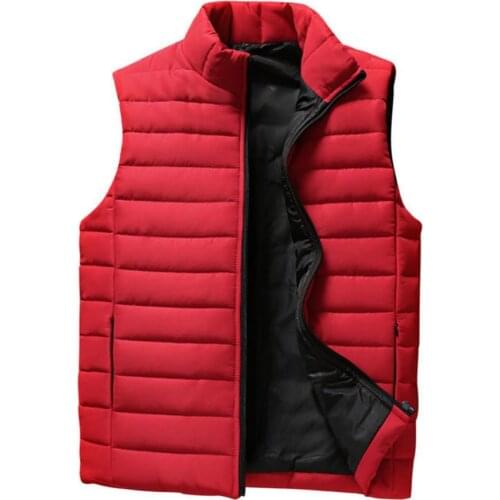 Wear Resistant Fashion Thicken Warm Zipper Closure Winter Vest 3D Cutting Padded Coat Sleeveless for Travel