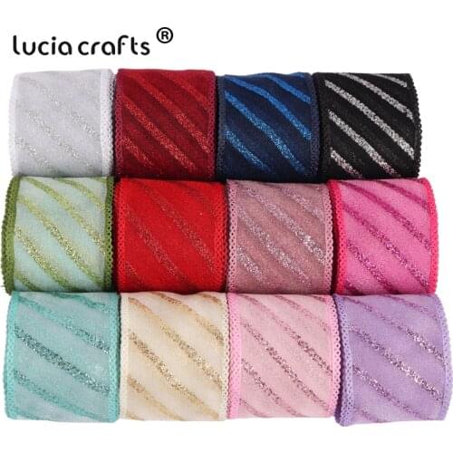 5yards/10yards 40mm Glitter Organza Ribbons Trim Lace Belt DIY Gift Wrapping Wedding Bow Braid For Sewing Accessories U0208