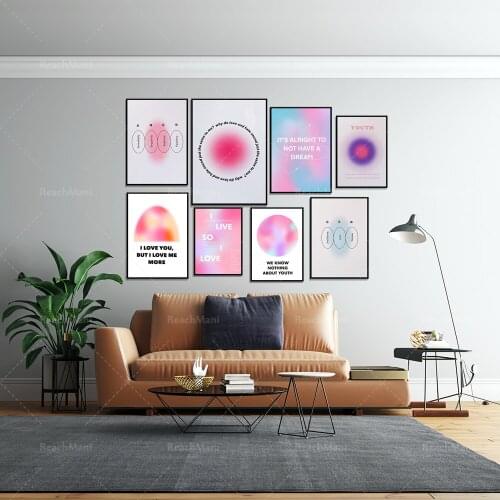 Hot-selling canvas gradient art prints, gradient print posters, forever young prints, lyrics prints decorate home wall unique gi