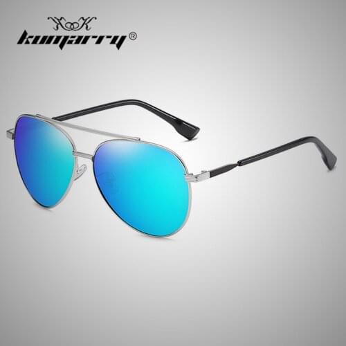 KUMARRY Classic Pilot Polarized Sunglasses Men Double Beam Gradient Lens Mens Driving Fishing Sun Glasses Shades UV400 KTM019