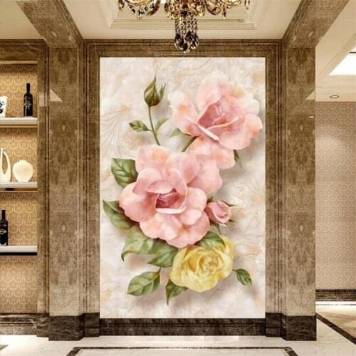 Custom wallpaper 3d mural creative ornaments porch background wall living room bedroom corridor decorative painting 3d wallpaper