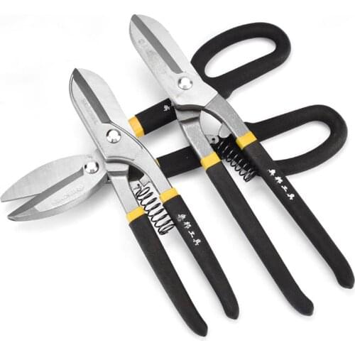 Tin Snips Metal Plate Cutting Scissors Aluminum Steel Cutter Shears Hand Tools 8" 10" 12" 14" Iron Sheet Shearing Cutters Tool
