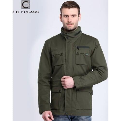 CITY CLASS 2019 Mens Jackets and Coats Four Big Packets Military Hidden Hat Spring Casual Windbreakers Waterproof Costume 3794