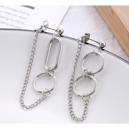Simple Fashionable Women Jewelry 2021 New Trend Metal Earrings Geometric Street Women Earrings Accessories Party Anniversary