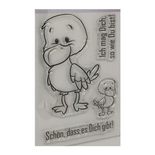 Duck with German Words Transparent Clear Silicone Stamp/Seal for DIY scrapbooking/photo album Decorative B0333