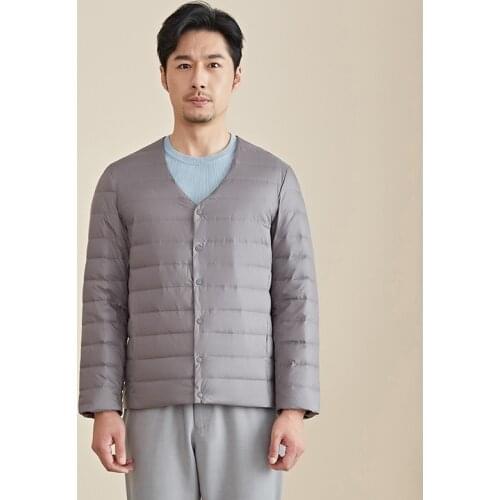 NewBang 90 Down Jacke For Man V Neck Ultra Light Down Jacket Men Single Breasted Portable Warm Liner