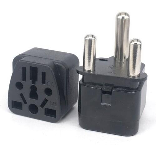 South africa plug Type M big round 3 pins India conversion power plug adapter travel Pakistan convert China AUS charge