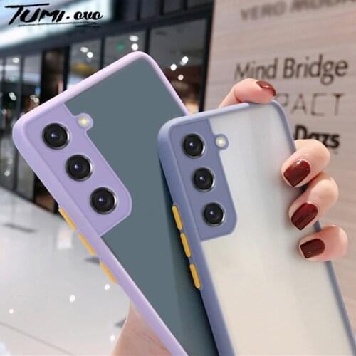 For Samsung Galaxy S21 Ultra S20 FE S10 S9 S8 Plus Matte Silicone Cover for Samsung Galaxy Note 20 Ultra 9 8 Shockproof Cover