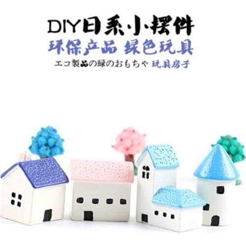 ZOCDOU 1 Piece Mediterranean Style Castle Church Model Statue Figurine Crafts Figure Ornament Miniatures