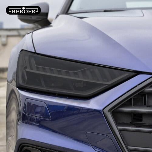 For Audi A7 S7 4K 2019-Present Car Headlight Tint Black Protective Film Protection Taillight Transparent TPU Sticker Accessories