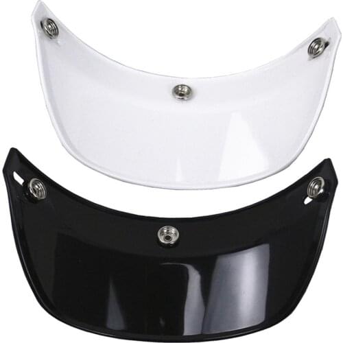 Universal 3 Snap-Button Visor Flip Up Wind Shield for Open Face Motorcycle Helmet