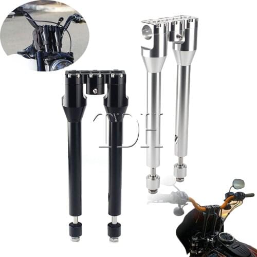 1-1/4" 32mm Universal Retro Motorcycle Handlebar Riser 6" 8" 10" 12" Top Clamp Kit Motocross For Harley Honda Yamaha Street Bike