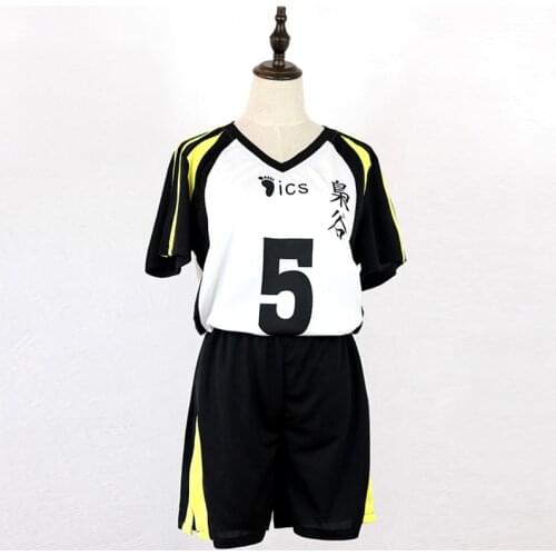 No.5 Akaashi Keiji No.4 Bokuto Koutarou Volleyball Uniform Cosplay Haikyuu Fukurodani Academy Jersey Volleyball Team Top+Shorts