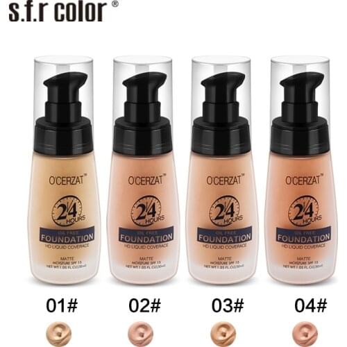 Liquid Foundation Long-lasting Concealer Oil Control Waterproof Matte Brighten Skin Tone Face Base Cream Face Cosmetic TSLM2