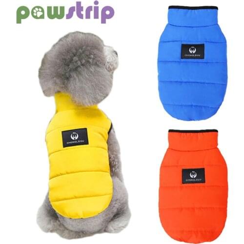 Pet Clothes Winter Dogs Warm Cotton Vest Windproof Coat For Small Dogs Chihuahua Teddy Poodle Pug Apparel Puppy Two-leg Jacket