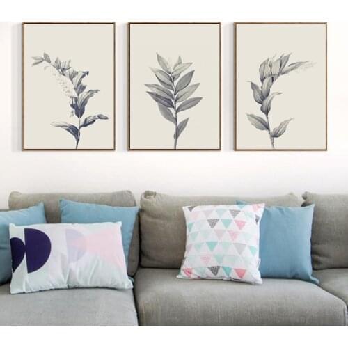 07G Nordic Retro Plants Trees Leaf A4 A3 Canvas Art Painting Print Poster Picture Wall Office Living Room House Decorative Mural