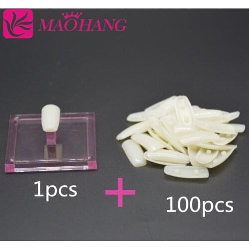 1pcs nail training frame holder and 100pcs false tips Nail Trainer Tool Adjustable Nail Art frame Practice DIY Training Tools