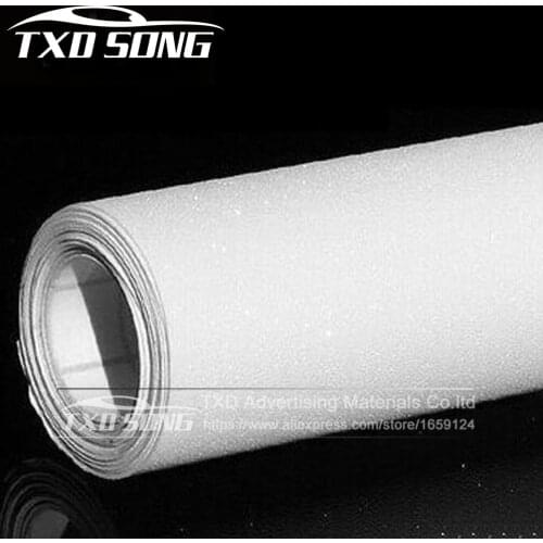 10/20/30/40/50/60X152CM Per Lot Shiny White glitter Vinyl sticker New Car Styling Matte Frosted Glitter Vinyl Film Body Wrap