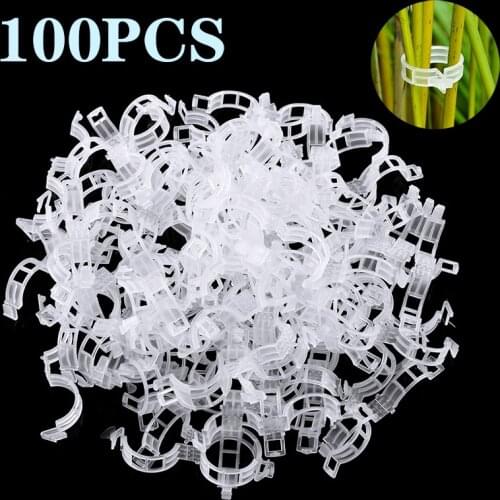 100pcs Plant Support Clips For Greenhouse Vegetables Tomato Hanging Trellis Vine Connects Plants Protection