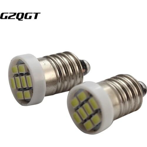 100X Free Shipping Xenon white blue red yellow green E10 8 SMD 1206 LED 8SMD 3020 DC 12V Screw Led Bulb Lamp Light