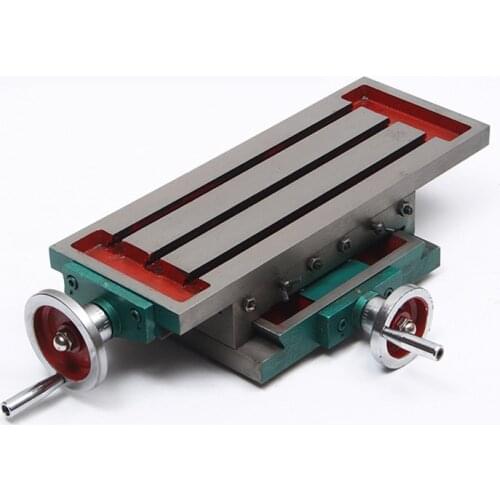 350X140MM Precision Cross Slide Mini Drilling and Milling Machine Drag Plate Two-Way Moving Dovetail Manual Slide Table