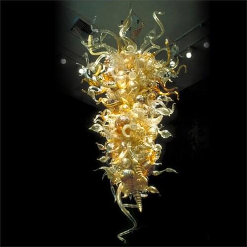 Abstract Outdoor Blown Murano Glass Chandeliers Mouth Blown Borosilicate Murano Glass Art Plates Chandelier Glass Dome Light