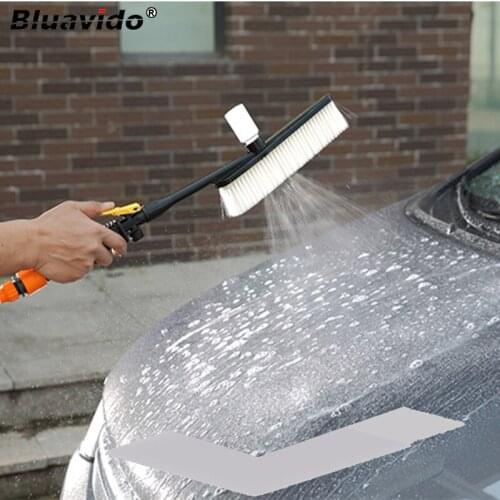 Car Wash Brush Hose Adapter Foam Device Truck Cleaning Water Spray Nozzle Handle Scrub Tools Wheel Rinse