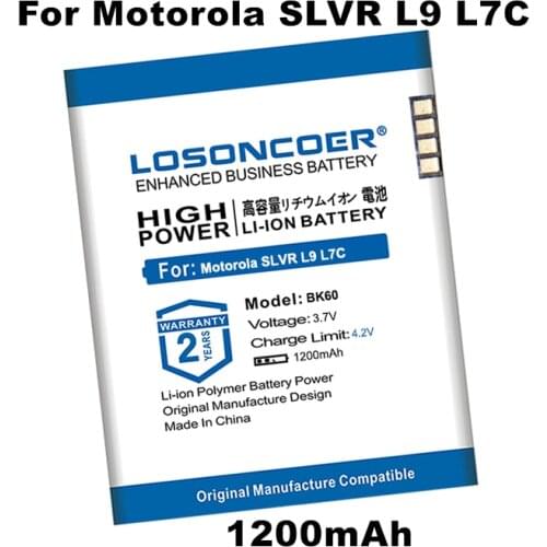 BK60 battery for Motorola SLVR L9 L7C W510 A1800 L71 L72 A1600 E8 EM30 V750 i425e Q700 i290 i296 EX115 EX112 V3 maxx L7e L7i Z6C