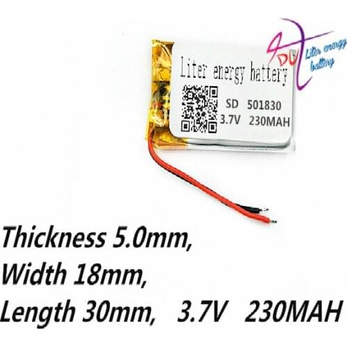 Liter energy battery 501830 3.7V 230mAh Universal Li-ion for tablet pc 7 inch 8 9 MP3 MP4 MP5 GPS DVD DVR