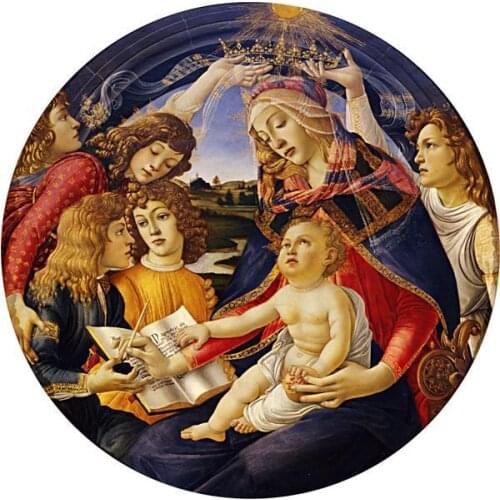 Free shipping wall decoration oval picture classic religion figure virgin mary baby jesus oil painting canvas prints on canvas