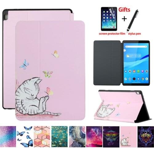 Case For Lenovo Tab M10 HD FHD Plus Cover TB-X505F TB-X505L X505X X605F X606F Funda Tablet Kids Slim Folding Stand Coque +Gift