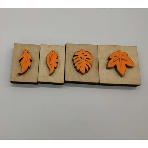 Designer leather craft ear ring handing decoration leaf design die cutting knife mould diy hand machine punch tool set