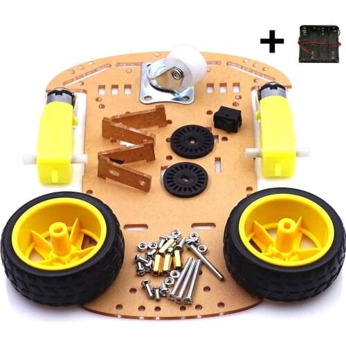 Motor Smart Robot Car Chassis Kit Speed Encoder Battery Box 2WD Tracking Obstacle Avoidance Intelligent Car Electronic Diy Kit