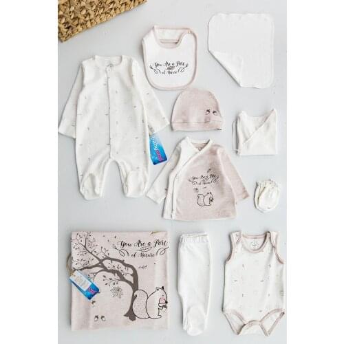 Organic Squirrel Figure 10 Piece Baby Hospital Outlet Baby Set