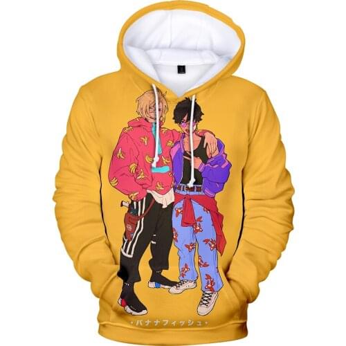 Hot BANANA FISH Character 3D printed Hoodies Male Female Hip Hop Sweatshirt Trendy Couples Streetwear 3D Anime Pullovers Tops