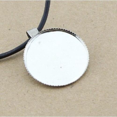 25mm Pad Camo Cabochon Settings Round Necklace Base Fit Pendant