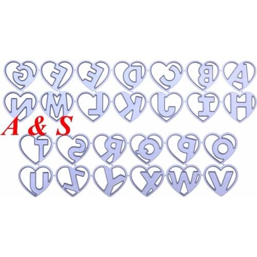 G218 METAL CUTTING DIES Heart Capital Letter Gift Scrapbook Card Album Wedding Paper Craft Home Decor Embossing Stencil Punch