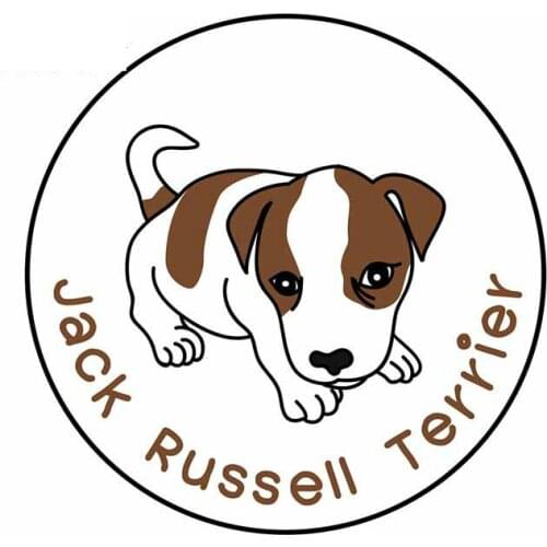 Jack Russell Terrier Cute Puppy Avatar Cartoon Car Sticker Vinyl Auto Accessories Car Styling Decal PVC 13cm*13cm Cover