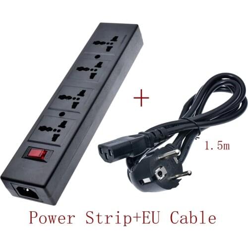Multifunction German French Korea Russia 250v 10a 1.5m 4 jack EU Universal power Strip PDU IEC320 C14 Outlet adaptor cord Socket