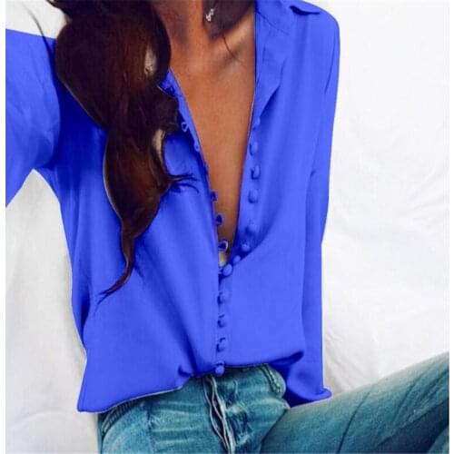Fashion Women Blouse Shirt Spring Women Clothing Solid Buttons Long Sleeve Shirts Tops Ladies OL Shirt Solid Office Shirt