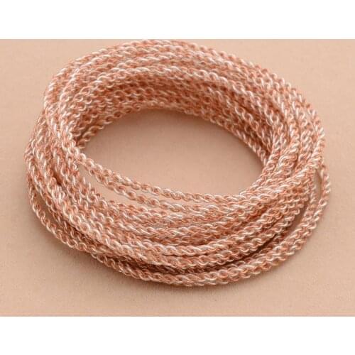 Single crystal copper earphone cable 7N copper silver wire 100 core