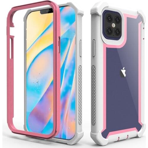 Armor 2 in 1 Soft TPU+PC Heavy Duty Protection Case for iPhone 12Pro 11 Pro XS Max XR X SE2 6 6S 7 8 Plus Clear Shockproof Cover