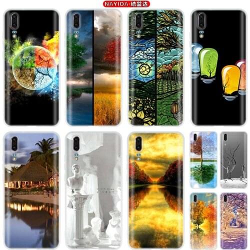 Soft Silicone Case For Huawei P40 P30 P20 P10 Lite E Pro Plus P Smart Z 2019 2020 Coque four Seasons