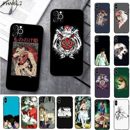 Japanese Anime Princess Mononoke Soft Silicone Phone Case Cover For iphone 12 11pro max XS MAX 8 7 6 6S Plus X 5S SE 2020 XR